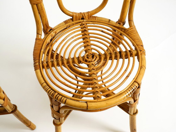 Image 1 of Paar sehr schöne seltene originale italienische Bambusstühle aus den 1960er Jahren