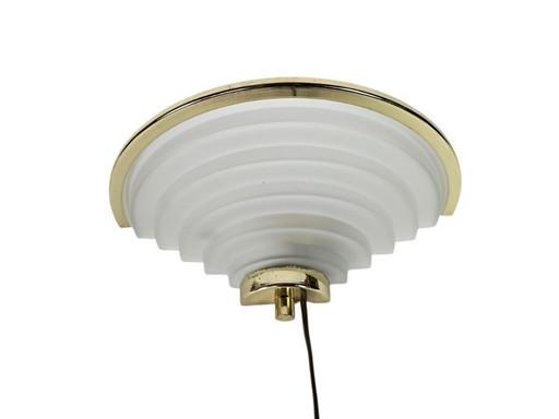 Lampada da parete vintage - stile Hollywood Regency - vetro pressato - anni '80