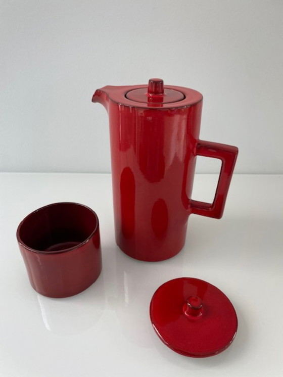 Image 1 of 14-piece Vintage Dutch design Hofra coffee set H. Wagner