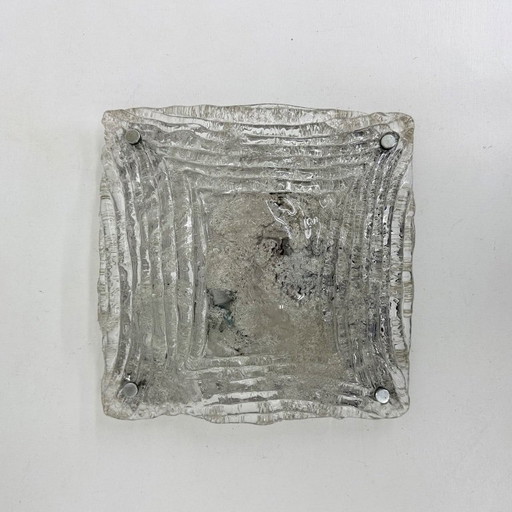 Lampe de plafond/applique Mazzega en verre de Murano soufflé à la main, style années 1970