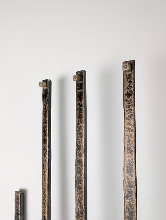 Image 1 of Pannello porta in alluminio pressofuso brutalista, anni '60, stile Paul Evans