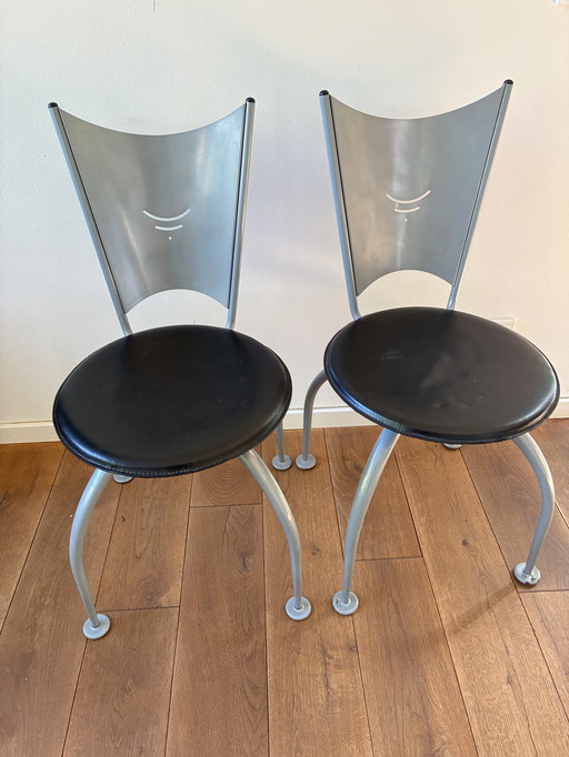 2 sedie da pranzo postmoderne