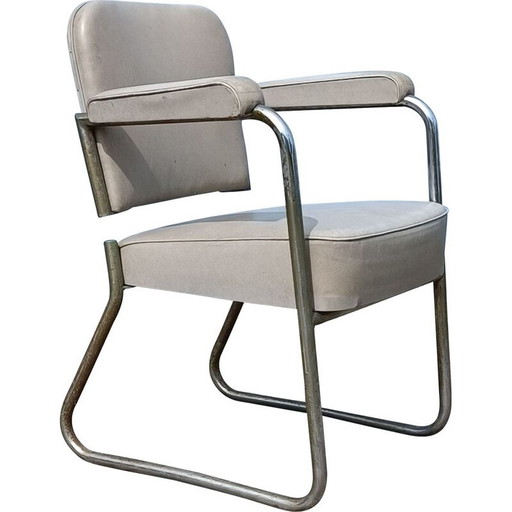 Vintage industriële fauteuil Ronéo van Pullman