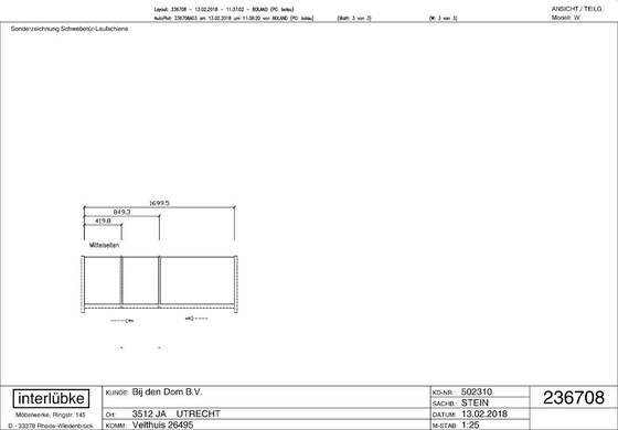 Image 1 of Interlübke Collect kledingkast schuifdeuren in perfecte staat.