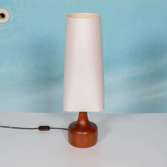 Image 1 of Japandi Deens design tafellamp teakhout, sixties table lamp