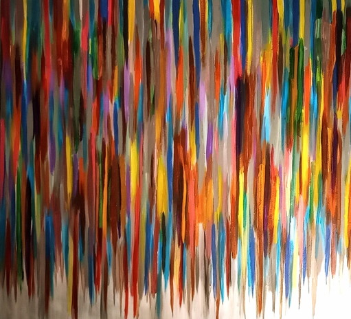 T.van Steenbergen "STRIPES" 109 x 100 cm
