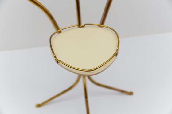 Image 1 of Portafiori in ottone e vetro color pastello, stile Mid-Century Modern, anni '50