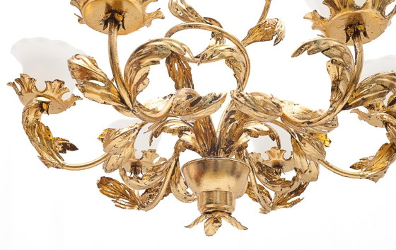 Lampadario floreale antico – Metallo, Oro (photo 6 of 6)