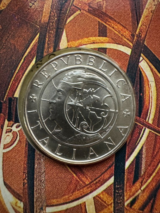 Image 1 of Pièce d'argent commémorative de la découverte de l'Amérique, 1990