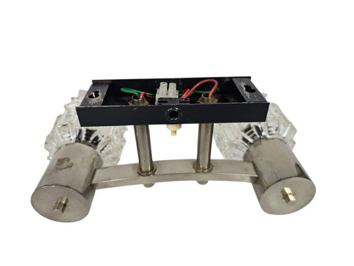 Attr. Staff Leuchten - wall lamp - chrome - crystal - West Germany - 70's