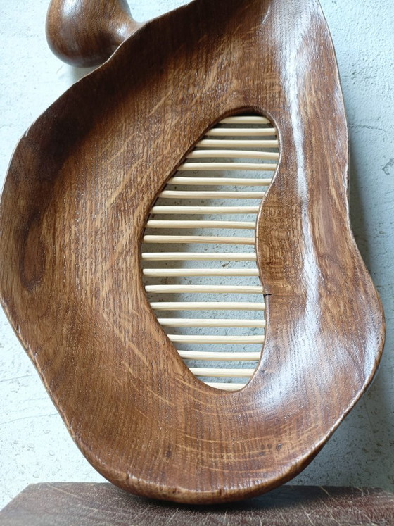 Geschnitztes Tablett aus massiver Eiche, organische Form – retroDom, Tischdekoration, Wood (photo 5 of 8)