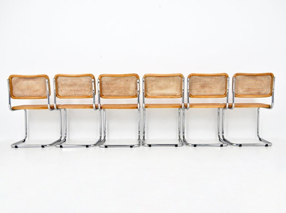 Image 1 of Sedie da pranzo modello B32 di Marcel Breuer, set da 6