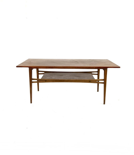 Table basse vintage danoise en teck des années 60