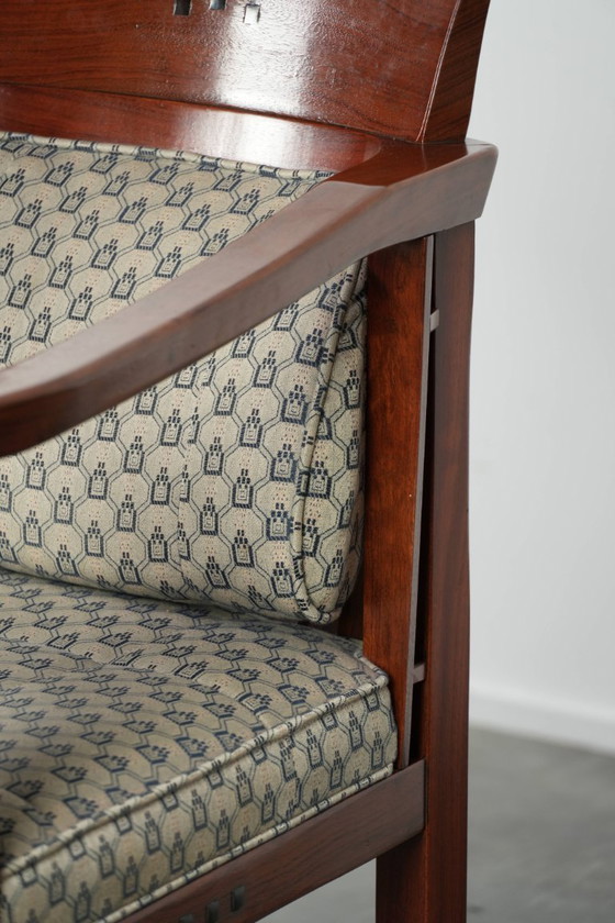 Image 1 of 4 x Art Deco design Schuitema eetkamerstoel uit de Decoforma serie met luxe stoffen bekleding