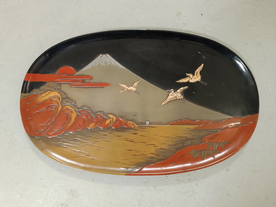Image 1 of Vassoio giapponese antico in lacca vintage