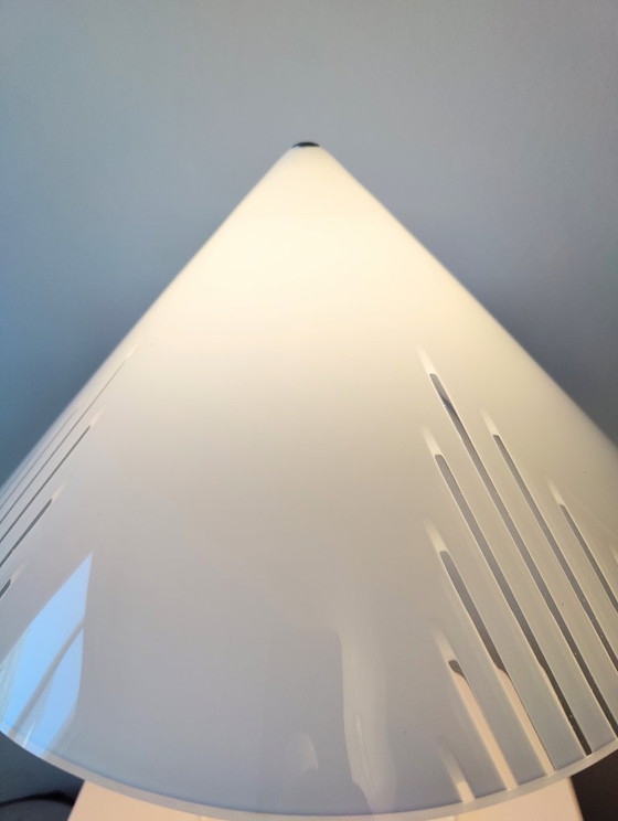 Image 1 of Vintage 1980s plexiglass lamp with partially transparent shade
