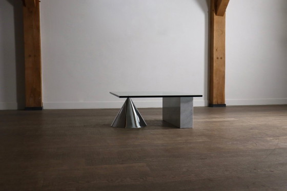 Lella And Massimo Vignelli Kono Table basse pour Casigliani, Italie, vers 1984 – Tables basses, Glass, Marble (photo 6 of 11)
