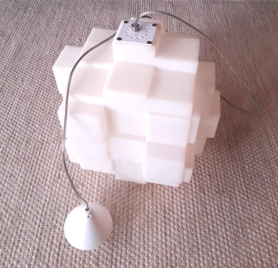 Image 1 of Chris Jackson hanglamp voor Dark, kunststof hanglamp model Metropolis, Space age lamp