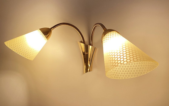 Image 1 of Mid Century  Double Wall Light, 1950S