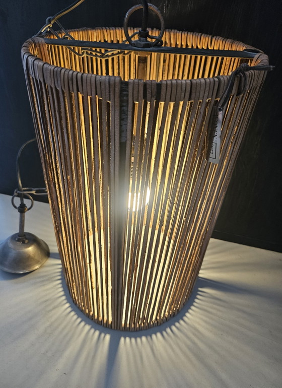 Image 1 of Set van 2 originele Hoffz Mazu hanglampen (leder) - Sobor 