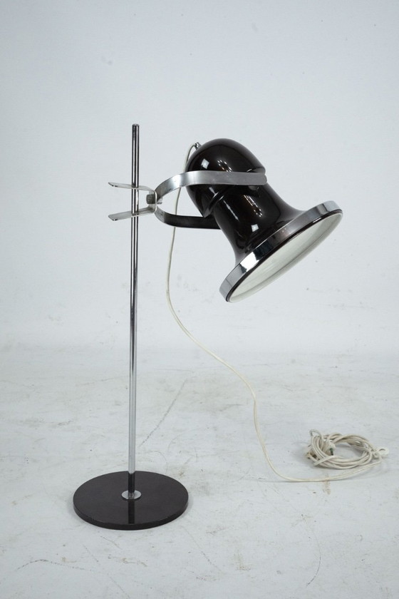 Vintage Italian Mid-Century Modern Adjustable Desk Lamp, 1960s, Table lamps, Chrome, Silver (photo 12 of 12)