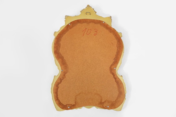 Image 1 of Specchio dorato in stile barocco di metà secolo, Francia, anni '50