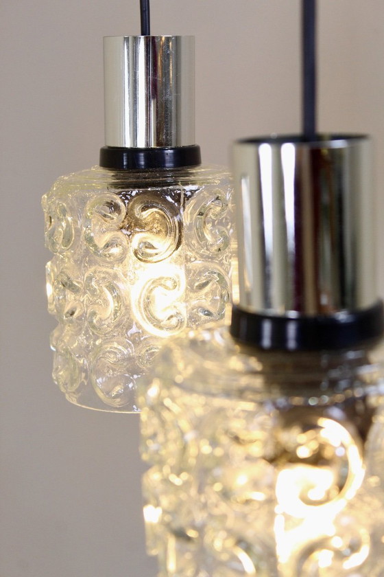 Image 1 of Lampada a cascata vintage in vetro a bolle