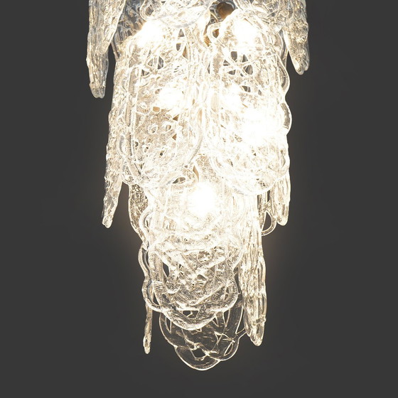 Image 1 of Kroonluchter "Ragnatela" met Murano glaselementen, 1970