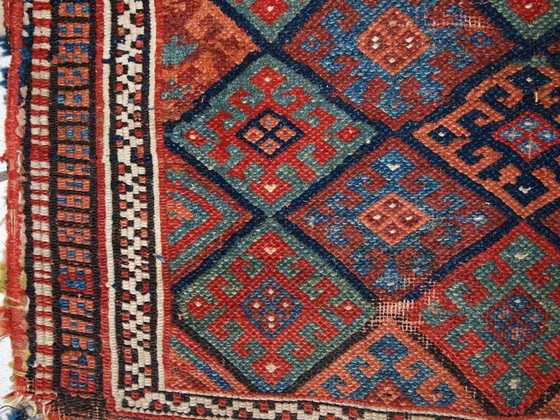 Image 1 of Handmade antique collectible Persian Kurdish bag 1.8' x 2.4' (56cm x 73cm) 1880s - 1C451