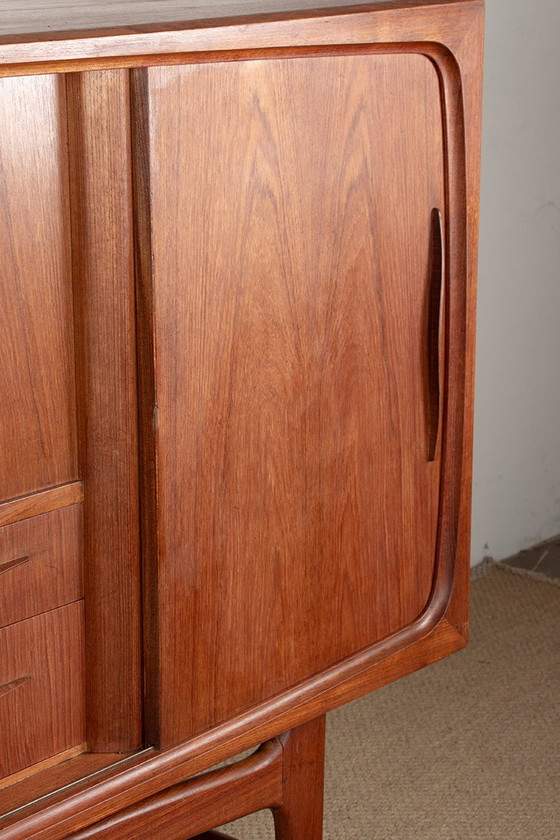 Image 1 of Deense buffetkast in teakhout van Ærthoj Jensen en Mølholm Herning 1960.