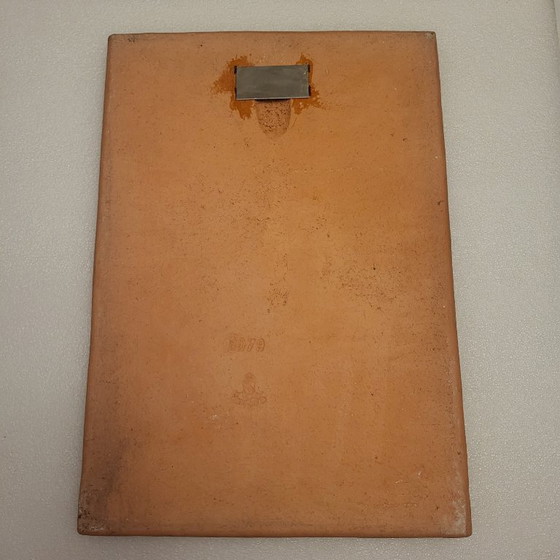 Image 1 of Large Majolika glazed ceramic frame from Karlsruhe, the Bohemian