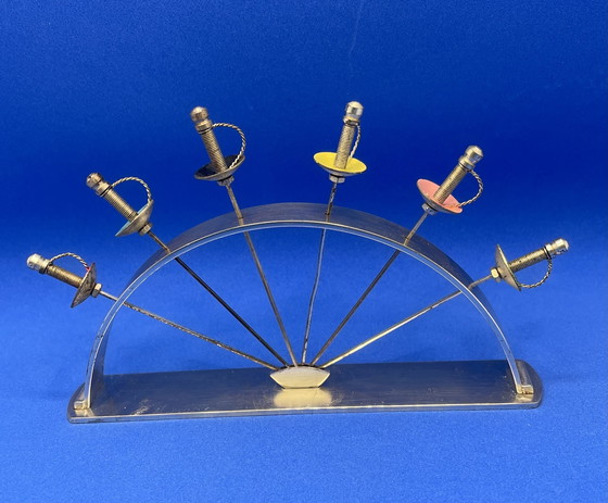 Image 1 of Vintage set cocktailprikkers van WMF