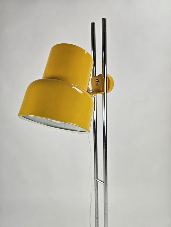 Image 1 of Yellow adjustable floor lamp by Börje Claes for Ikea 1970s rare model