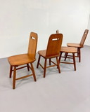 Vintage Scandinavian Brutalist chair style of Eero Aarnio Wooden mid century Danish design
