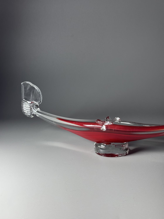 Image 1 of Murano Gondola — Glass Sculpture Ashtray, 1950-60s
