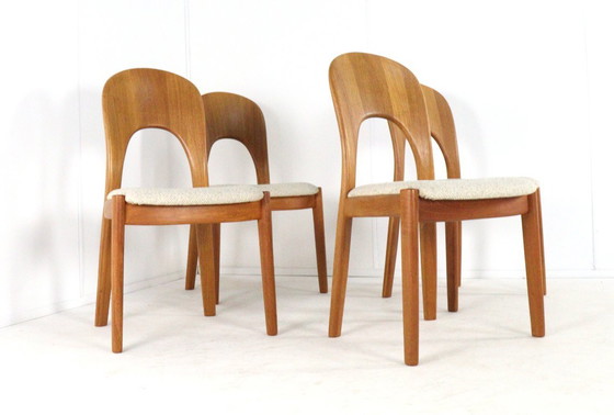 Image 1 of Set di 4 sedie Koefoed Morten in teak vintage 'Horve'