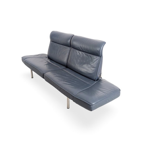 Image 1 of Divano Midcentury De Sede Ds 450 in pelle nero e blu