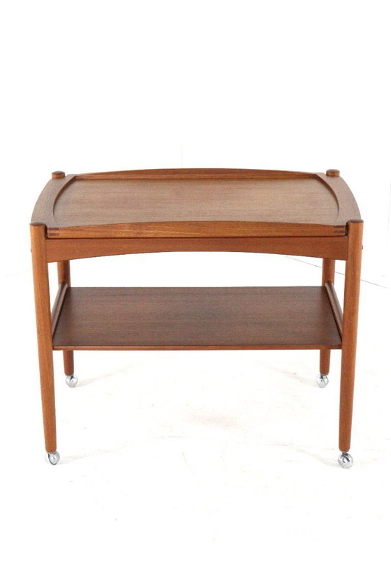 Image 1 of Carrello Poul Hundevad con vassoio rimovibile, stile vintage danese.