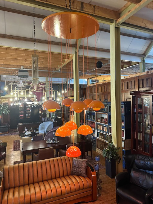 Vintage "flowerpot" chandelier by Verner Panton for Louis Poulsen, 1960s