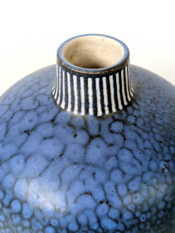 Image 1 of Vintage Thoms Keramik Vase | Midcentury West German Studio Pottery | Blue Glaze