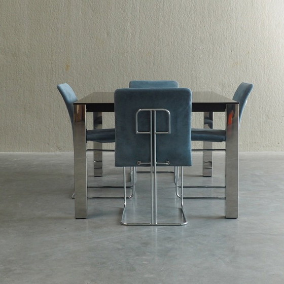 Eettafel van Giovanni Offredi voor Saporiti – Wood, Chrome (photo 18 of 21)