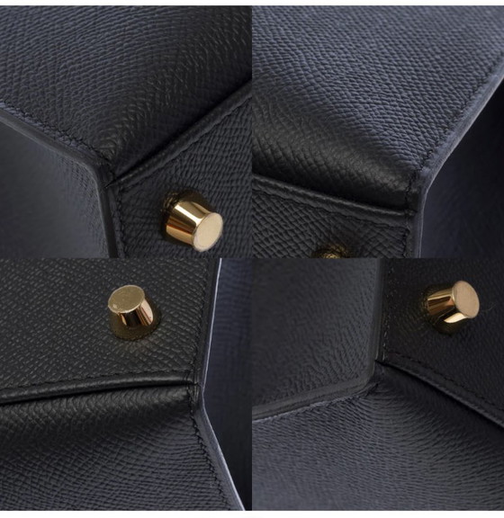 Image 1 of Sac HERMES Kelly 25 en Cuir Noir - 103510