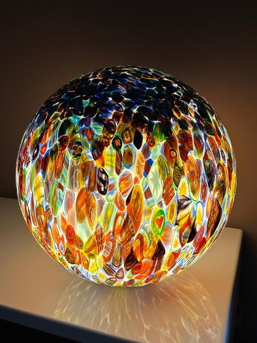 Lámpara de mesa de cristal de Murano