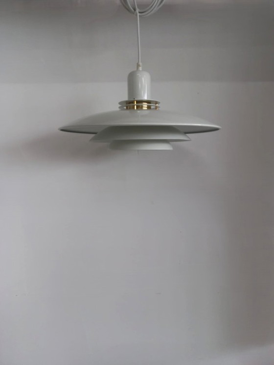 Image 1 of Plafonnier scandinave en métal, lampe en forme de bol/lampe annulaire, années 70/80