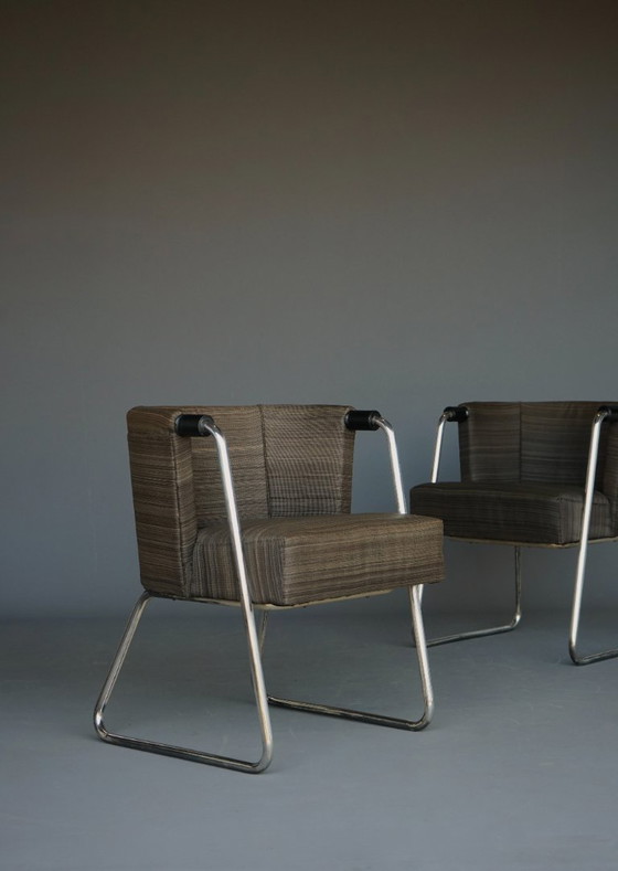 Fauteuils tubulaires modernistes d'Artifort, années 1930 – Bois, Mid Century Modern (photo 6 of 23)