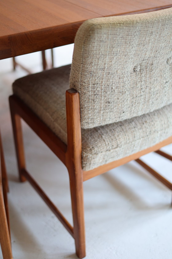 Image 1 of Set aus 8 Esszimmerstühlen, 1950er/60er Jahre