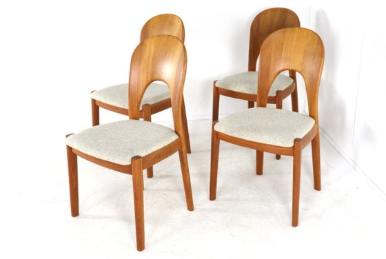 Image 1 of Suite de 4 chaises Koefoed Morten en teck vintage danois