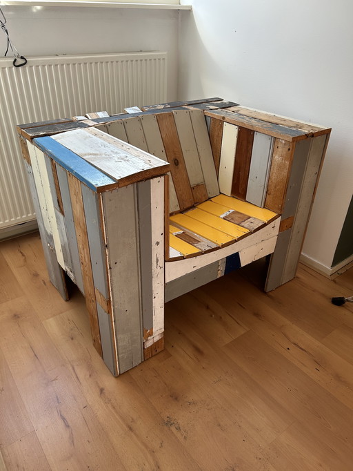 Vintage Holzstuhl "Altes Holz"