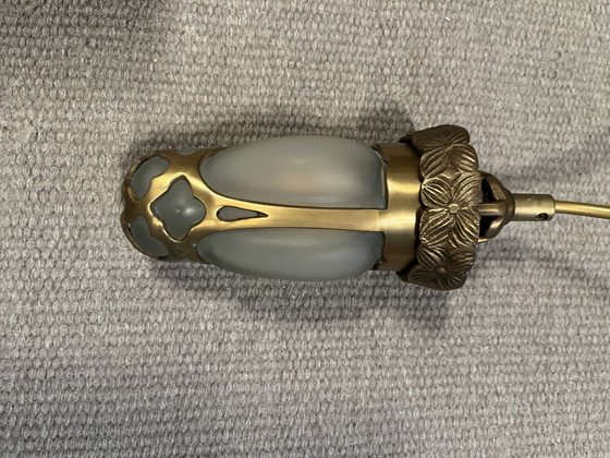 Image 1 of Lamp Brons Glas van Kunstenaar Vladimir Kriatkow