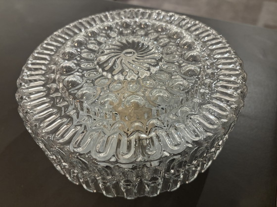 Image 1 of Vintage round glass ceiling lamp